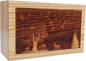 Handmade Wooden <b>Box</b> Funeral Cremation Urns <b>for</b> Human <b>Ashes</b> Adult Large - Burial Urns <b>for</b> Columbarium - Product Image 6