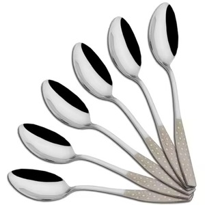 Juego de cucharas de café de acero inoxidable, cucharas compactas y duraderas para uso de té y postres en el comedor, juego de vajilla de cocina - Product Image 1