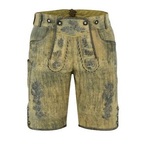 Oktoberfest bavarois Lederhosen short en cuir ciré pour hommes tenue allemande couleur personnalisée vintage - Product Image 2