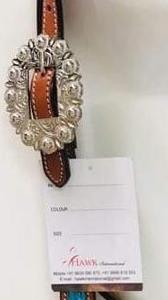 Tête de cheval occidentale sculptée personnalisable de qualité supérieure, confortable, avec bride et poitrail en cuir travaillé pour selles de cheval, travail artisanal - Product Image 2