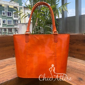 Nuevo bolso de mano de cuero personalizado para mujer, bolso de lujo de cuero Crazy Horse genuino hecho a mano, bolso de hombro con bolsillo y cremallera - Product Image 1