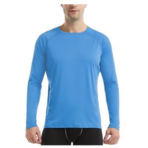 Meilleure vente de t-shirt en jersey simple 100% coton de couleur unie à manches longues et col rond de haute qualité du Bangladesh prix d'usine - Product Image 1