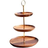 Nieuwe Stijl Houten 3 Tier Boerderij Stand Rustieke Cake Stand Stand Stand Bruiloften Verjaardagsfeestje