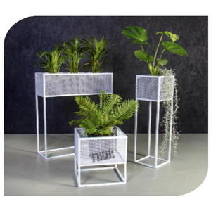 Supports pour plantes en métal robustes Supports de pots de fleurs antirouille intérieurs et extérieurs Présentoir intérieur et extérieur enduit de poudre - Product Image 2