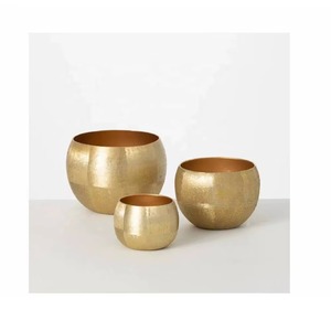 Premium Golden Brass Flower <b>Vase</b> <b>Unique</b> Handmade Decorative Item Ideal For Gifting And Festive Home Styling - Product Image 4