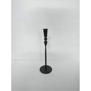 Bougeoir en métal noir en spirale minimaliste nordique, élégant bougeoir en fer forgé à tête unique pour bougies coniques, pour centre de table - Product Image 2