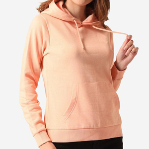 Manches longues 2024 vente en gros couleur unie femmes pull à capuche surdimensionné tenue décontracté à manches longues sweats à capuche sweat - Product Image 5
