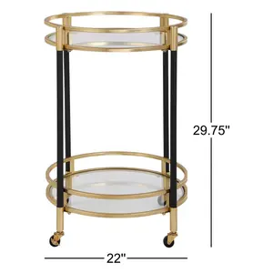 Chariot de service roulant industriel design éco-responsable en céramique artisanale haut de gamme pour thé et café ZAHID EXPORT sûr - Product Image 4