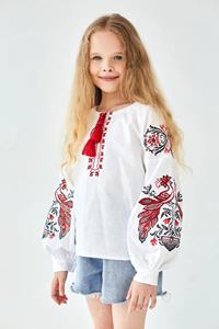 Top de moda ucraniana, Top y blusa bordados de algodón blanco para niños, ropa de fiesta elegante para mujer, Tops, vestido atractivo más nuevo - Product Image 4