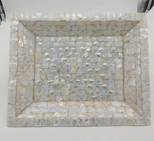 Nouvelle arrivée Plateau de service en nacre et à utiliser Plateau de service pour la décoration de la maison Prix bon marché Taille personnalisée à vendre Style moderne - Product Image 3