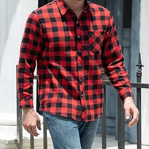 Camisa de Franela para Hombre, Fácil de Lavar, Duradera, Transpirable, Cómoda, Antiarrugas, Informal, con Nuevo Diseño - Product Image 4