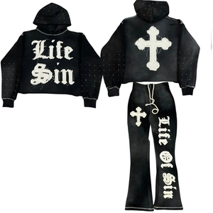 Ropa personalizada de secado rápido, conjuntos de chándales de manga larga para entrenamiento de 2 piezas, chándales de manga larga para hombres - Product Image 6