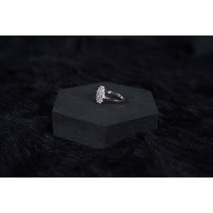 NOVAMART Fine Silverings 925 Sterling Gem Envy <b>Silver</b> <b>Ring</b> Fashionable Hip-Hop Style Gold Rhodium Plating Inlaid <b>Cross</b> Number fo - Product Image 2