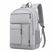 Sac à dos professionnel en tissu Oxford durable avec logo personnalisé OEM, USB, étanche, grande capacité, sangles à coussin d'air pour voyage et école