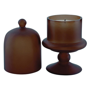 Cloche à bougie en verre noir moderne avec support, dôme de présentation de bougie de luxe pour la décoration de la maison - Product Image 2