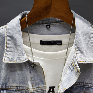 Nouveau Style hommes grande taille Denim veste Style décontracté personnalité mode respirant hiver Vintage avant côtelé solide Streetwear - Product Image 3