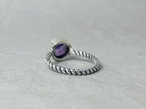 Anneaux en argent sterling 925, anneaux en pierre précieuse améthyste violette, bijoux faits à la main, fabricant en gros de bijoux à la mode - Product Image 6