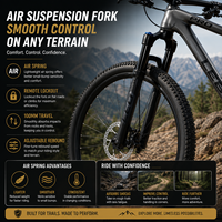 Bicicleta de Montaña XC de Fibra de Carbono de 9.9 kg, Ruedas de 27.5/29 Pulgadas, 12 Velocidades, Frenos de Disco Hidráulicos TEKTRO, Horquilla de Aire