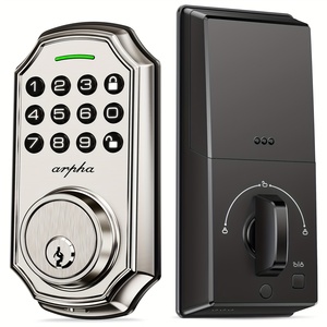 Serrure <span class=keywords><strong>de</strong></span> porte intelligente haute sécurité Vians, compatible Wi-Fi Cloud, verrouillage automatique, affichage numérique, <span class=keywords><strong>mot</strong></span> <span class=keywords><strong>de</strong></span> <span class=keywords><strong>passe</strong></span> anti-regard indiscret, capacité 100 utilisateurs - Product Image 1