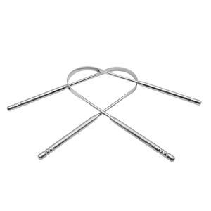 Raspador de Lengua de Doble Cara en Forma de U con Hoja Curva de Acero Inoxidable, Mango de Plástico, Logotipo Personalizado, Reutilizable - Product Image 1