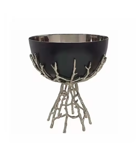 Ensemble de saladiers en métal élégants et merveilleux avec base finie et stable de qualité supérieure et bols de service à salade - Product Image 5