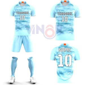 Camisetas deportivas ligeras de poliéster para niños, conjunto completo de fútbol, uniforme de entrenamiento de fútbol, uniforme de fútbol por sublimación - Product Image 6