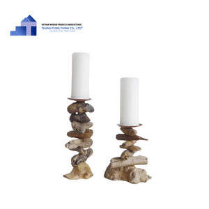 Portavelas de madera superior para decoraciones de boda Portavelas Linternas y tarros de velas de fábrica de Vietnam al por mayor - Product Image 1