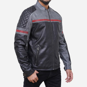 Men Genuine Leather Jacket Manufacturer Biker Casual Street Style Leather <b>Garment</b> Custom OEM Wholesale Factory - Product Image 3
