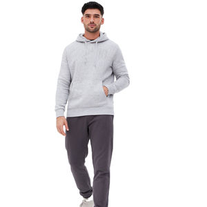 Nouvelle Mode Hommes Automne Hiver Hoodies Rue À Manches Longues Lâche Solide Couleur Casual Polaire Tops Blanc Hommes Hoodies Thermique - Product Image 1