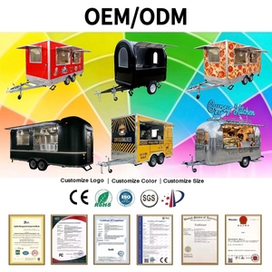Petite remorque alimentaire mobile entièrement équipée en aluminium, pour les États-Unis, l'Australie, le Canada et l'Europe, avec cuisine complète et réfrigérateur - Product Image 4