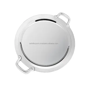 Plateau moderne de luxe hautement poli, imperméable et dégradable, pour salles d'exposition, finition martelée en cuivre, fabriqué artisanallement, jetable - Product Image 4