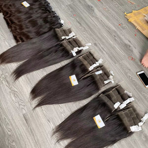 Cheveux vietnamiens bruts dentelle suisse frontale et fermeture Remy vierge paquet brut prix de gros noeud unique - Product Image 2