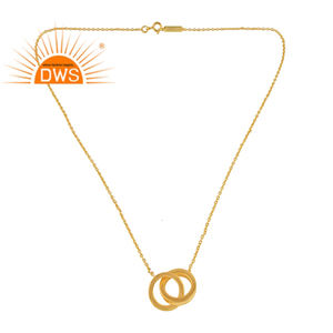 สร้อยคอจี้เงินแท้ 925 ชุบทองคำสีกุหลาบ ดีไซน์วงกลมเรียบง่าย ขายส่งเครื่องประดับ คอลเลคชั่นวินเทจ - Product Image 4