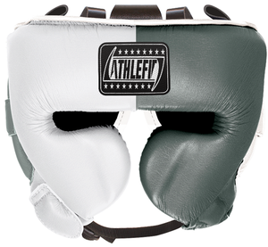 Athlefit Logotipo personalizado Adulto Transpirable Protector de cabeza Cómodo MMA Sparring Casco de entrenamiento Ganador Protector de cabeza Hecho de cuero - Product Image 3