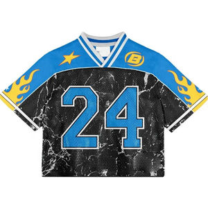 Camiseta Deportiva Retro Corta y Cuadrada de Alta Calidad, Uniforme de Fútbol Unisex, Camiseta Polo Deportiva de Poliéster Estampada Personalizada - Product Image 1