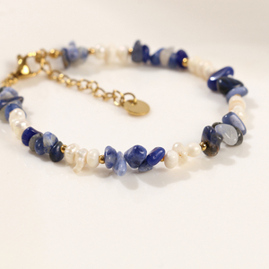 Bohemian Shell Imitation Pearl Necklace and <b>Bracelet</b> <b>Set</b> Gold Plated Women's Jewelry Gift - Product Image 6