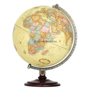 Poudre de couleur blanche et noire Designer unique le plus fantaisie de haute qualité Globe mondial de filature en métal à prix impressionnant - Product Image 3