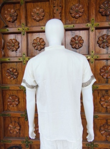 Camisa Casual para Hombre, 100% Algodón, Manga Corta, Cuello Mao, Diseño de Estampado en Bloques, ODM, Transpirable, Ecológica, de Secado Rápido, Varias Tallas - Product Image 2