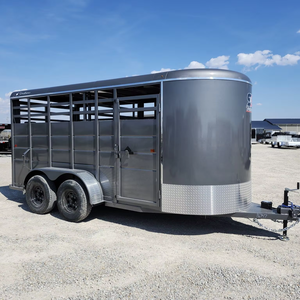 16FT 20FT 40FT Livestock <b>Trailer</b> 7000lbs Bumper Pull Stock <b>Trailer</b> Steel Cattle <b>Trailer</b> with Ramp Gate for Sale - Product Image 1
