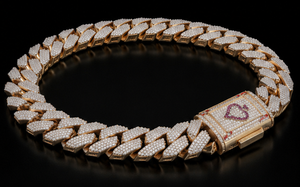 Pulsera de Eslabones Cubanos con Diseño de Diamantes para Hombre y Mujer, Joyería para Fiestas y Uso Diario - Product Image 3