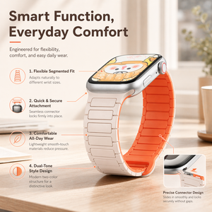 <span class=keywords><strong>Correa</strong></span> de Repuesto Magnética de Silicona de Doble Color Ajustable para Mujer, 22 mm, para Reloj <span class=keywords><strong>Apple</strong></span> 10, <span class=keywords><strong>Correa</strong></span> de Silicona Magnética - Product Image 5