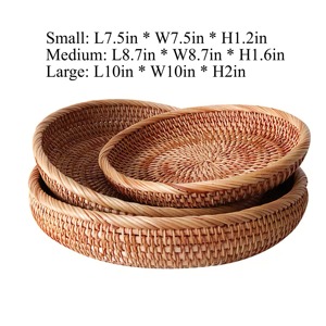 ถาดหวายสานด้วยมือแบบพรีเมียมถาดวางหอยทะเลสไตล์อาร์ตวางบนโต๊ะที่บ้านสำหรับเทศกาลคริสต์มาส - Product Image 5