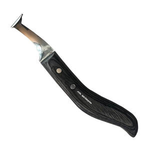 Cuchillo para Cascos de Acero Inoxidable Superafilado con Mango de Madera, Herramienta de Herrador Reutilizable para un Fácil Recorte y Herraje de Cascos de Caballos - Product Image 1