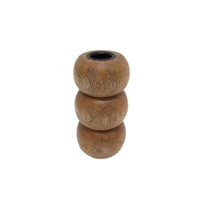 Trendy Design Wooden <b>Taper</b> <b>Candle</b> Holder Brown Finished For Home Wedding Christmas Tabletop Lighting Decor Handmade Bulk - Product Image 5