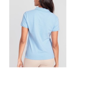 Camiseta de manga corta para mujer, cuello Polo, decoración de botones, Top Color corto de punto de nuevo, camisa Base informal de verano de BD - Product Image 5