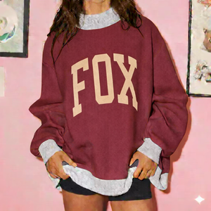 Women Oversized Mockneck Long Sweatshirt Casual Winter Loose Pullover Warm Fleece Eco-friendly Soft Fabric Front Fashion <b>Top</b> - Product Image 4