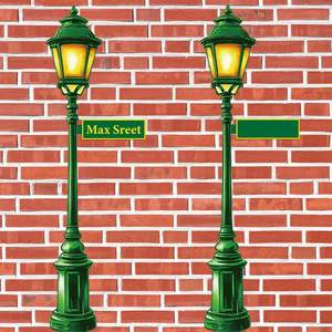 Lot de 2 lampadaires de rue à découpe escamotable avec décorations de fête pour anniversaires - Product Image 6