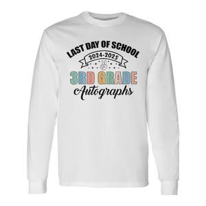 T-shirt à manches longues pour la fête de fin d'année de la 3ème année 2025 – Produit promotionnel pour la fête de remise des diplômes avec empreintes de la dernière journée d'école - Product Image 1
