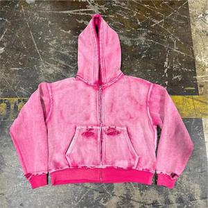 เสื้อฮู้ดดี้ผู้ชายแบบซิป สไตล์วินเทจฟอกสี ยี่ห้อ MOVATEXTILE OEM Basics รุ่น Custom ผ้าเฟรนช์เทอร์รี่ ราคาประหยัด - Product Image 2