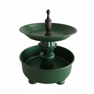 Luxury Design Iron Galvanized 2 <b>Tier</b> <b>Cake</b> <b>Stand</b> Green Powder Coated Round Shape And Event Decoration Eco-Friendly Hot Selling - Product Image 1